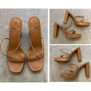 Jeffrey Campbell Tan Strappy Heels